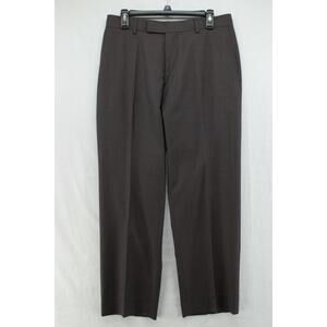 Hugo Boss Dress Pants Men's 32 X 29 Brown 100% Wool Office Preppy Stylish USA
